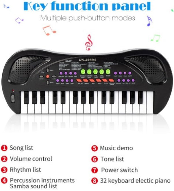 32 Key Electronic Piano Keyboard With Microphone For Kids (7476742783131)