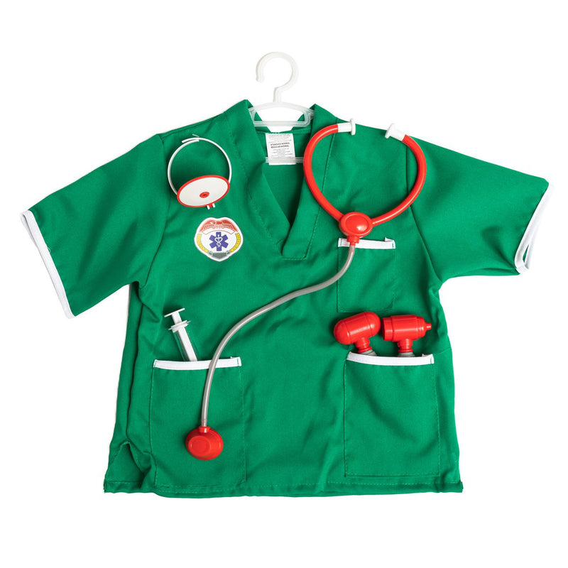 Doctor Surgeon Role Play Costume Set with Accessories - Green Scrubs (7273194029211)