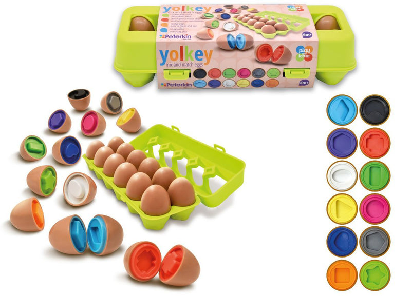 Matching Shapes & Colours Game Yolkey (12 Eggs) (7276453363867)