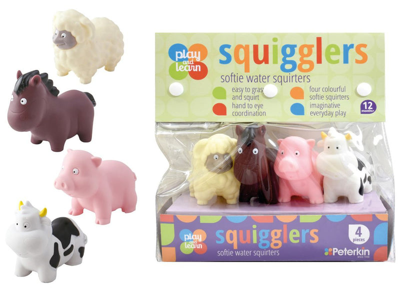 Farm Animals Bath Toy Water Squirters Set 4 Pieces (7533176127643)