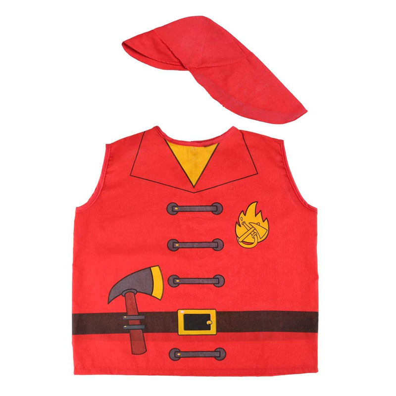 Fireman Role Play Costume with Hat - Vest Design (7273191243931)