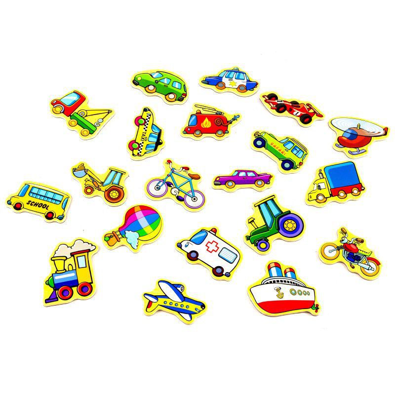 Viga Magnetic Wooden Cars 20pc (7015816167579)