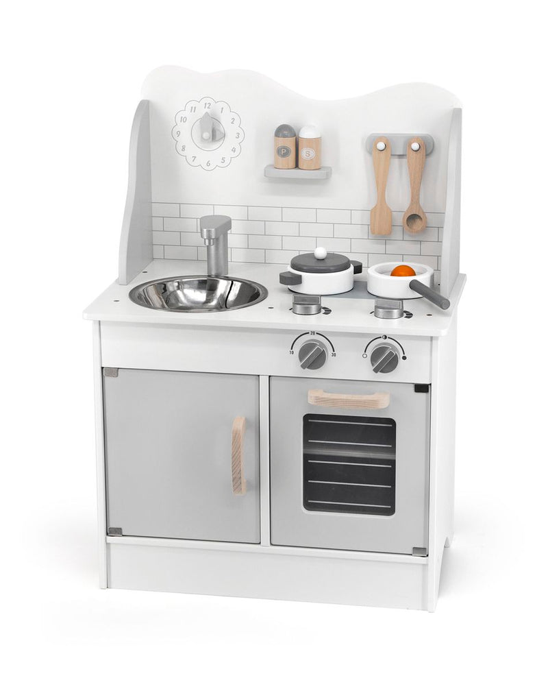 Viga White & Grey Arctic Wooden Toy Kitchen (7362592178331)