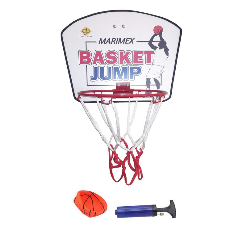 Kids Basketball Hoop With Wooden Backboard, Pump & Ball - 24 cm Ring (7373323665563)