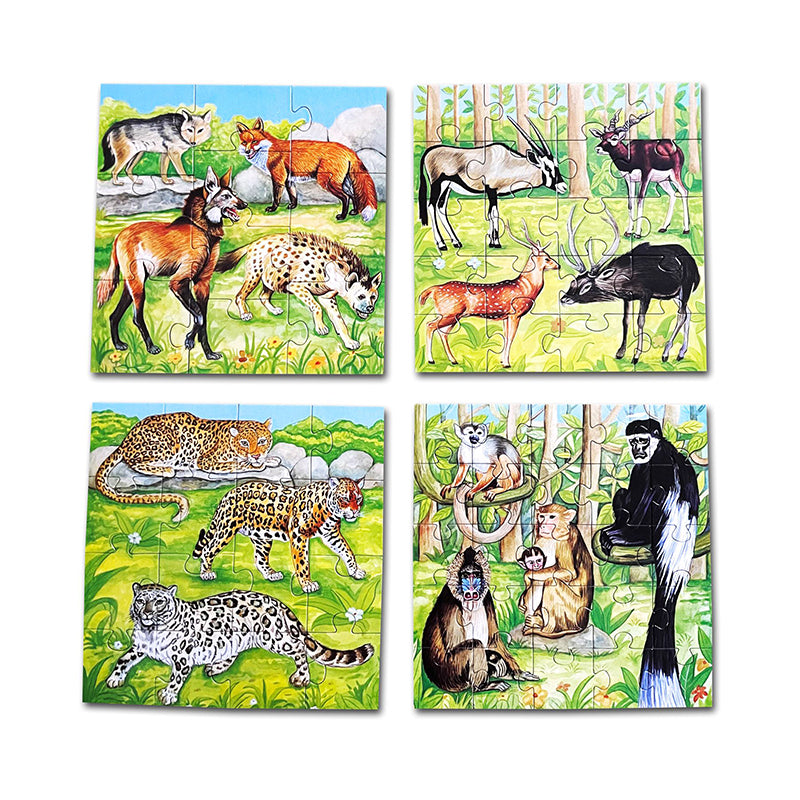 Creatives - 4 Animal Puzzles (Part 4) (10,15,20, 25 Pcs)