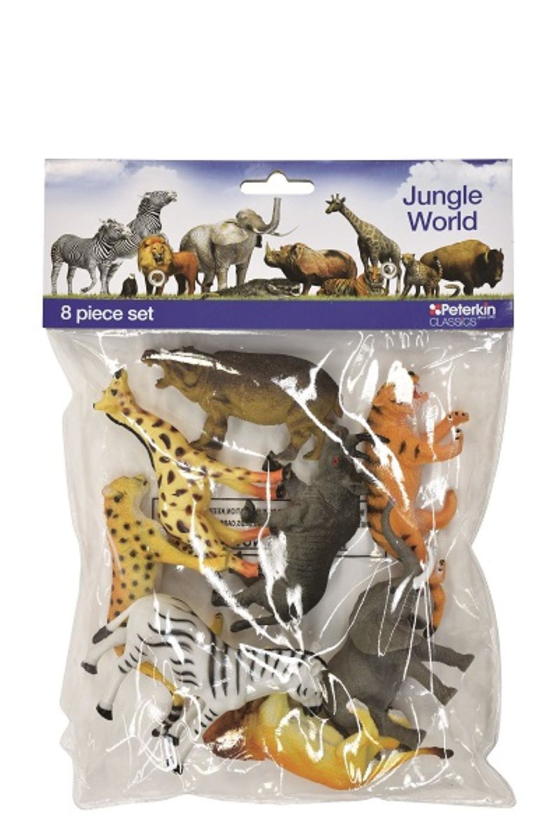 Assorted Jungle Animals in a Set 8 pieces (7280487202971)