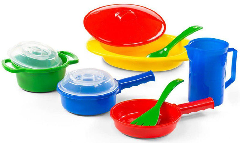 Multi-Coloured Kitchen Play Set-10 Pieces (7274250764443)