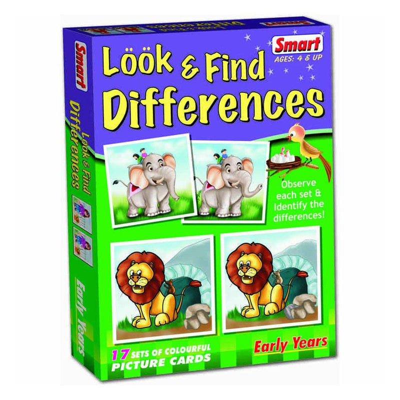 Look And Find Differences (Spot the difference on 17 sets of picture cards) (7370450665627)