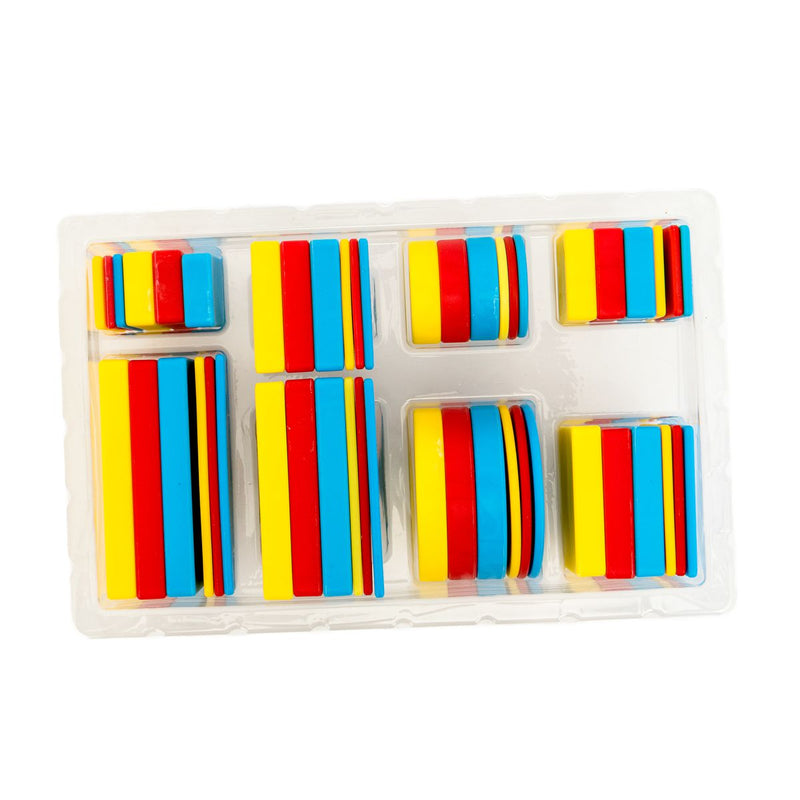 Maths Attribute Blocks 48 Pieces - 4 Shapes, 3 Colours, 2 Sizes, 2 Thickness (7273184264347)