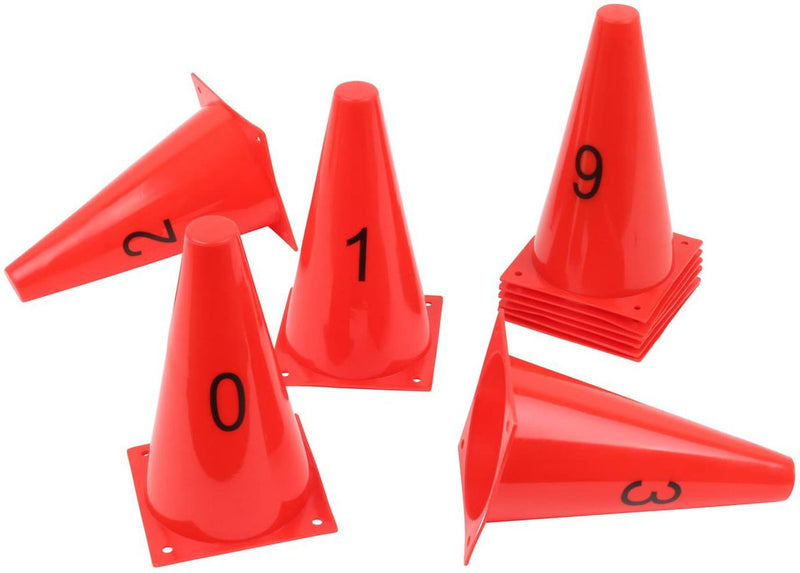Math Numbered Cones (0 - 9) - With Printed Numbers (10 Piece) (7274330620059)