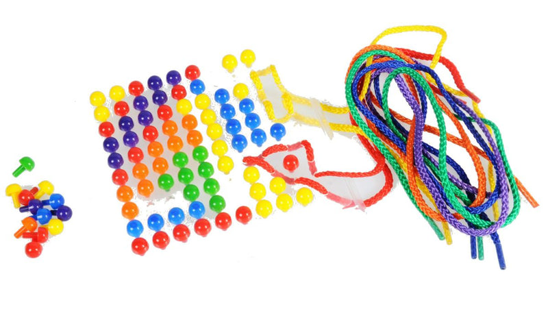 Pegboard Set with Pegs and Laces (150 Pegs, 6 Laces, 1 Pegboard) (7274265936027)