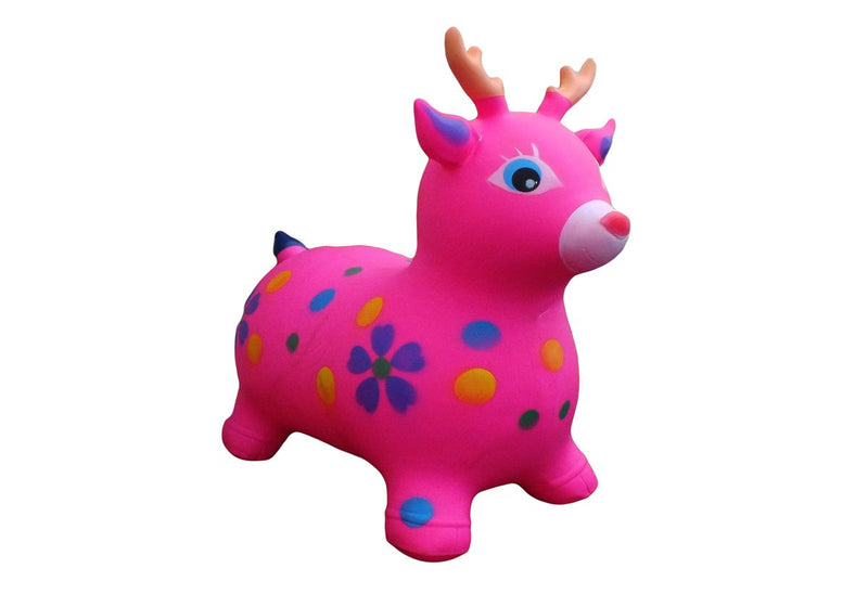 Ride On Hopper Animal - Pink Polka Dot Deer (7273159458971)