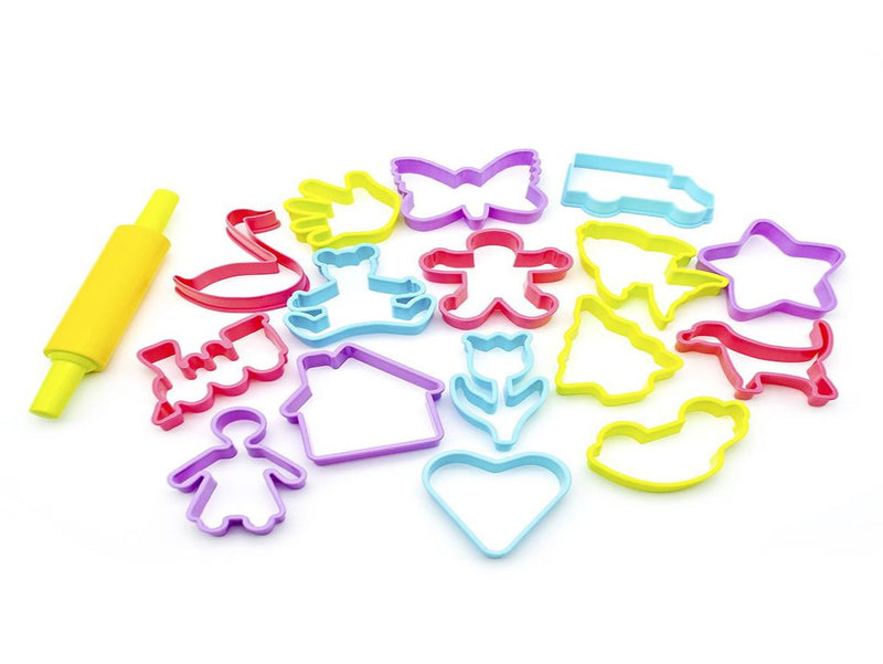 Play Dough Tool Set with Roller - Pink Pastels (Large) - 17 Pieces (7273164013723)