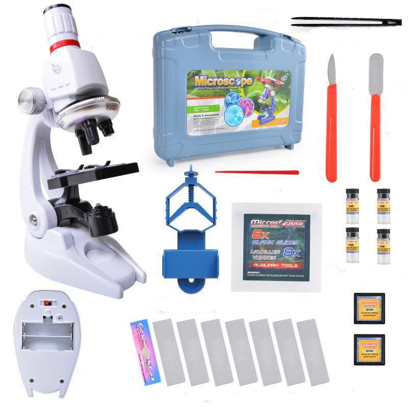 Microscope Toy Set in Carry Case 100 X - 1200 X Magnification (7159090446491)
