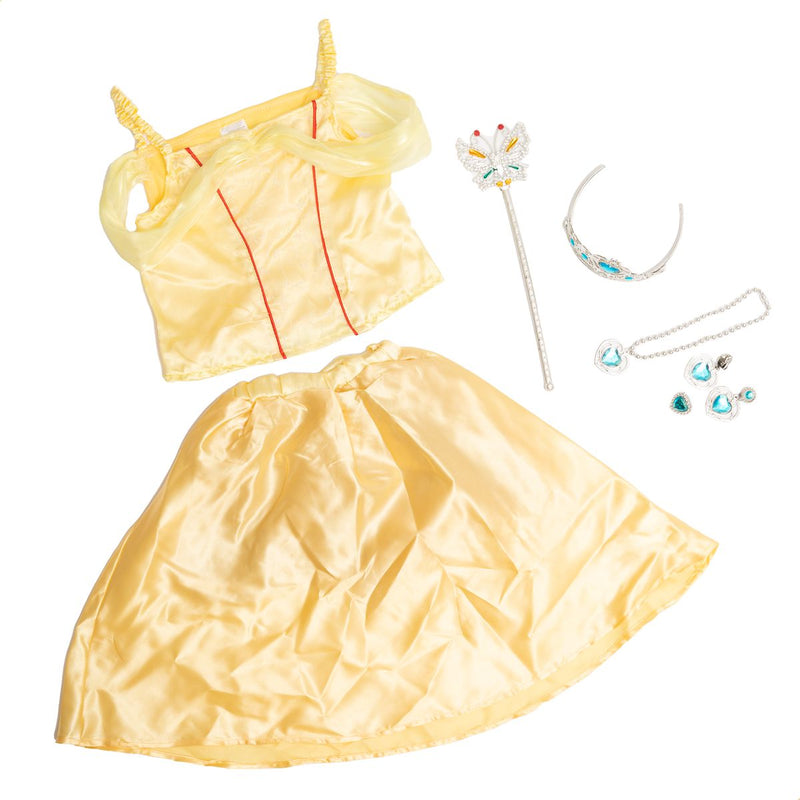 Yellow Princess Costume With Crown, Jewellery & Wand (7335188037787)