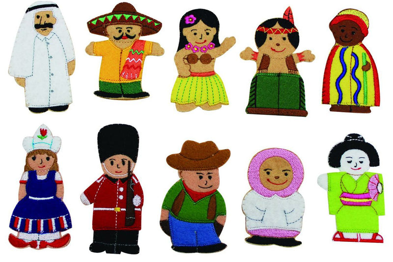 People of the world - Finger Puppet Set - 10 Piece (7274302505115)