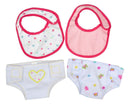 Dollsworld Baby Doll Fabric Bibs & Nappies Set (2 Bibs & 2 Nappies) (6899317768347)