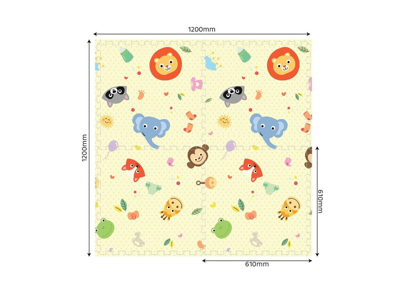 Animals Interlocking Foam Floor Puzzle Play Mat (7030272426139)
