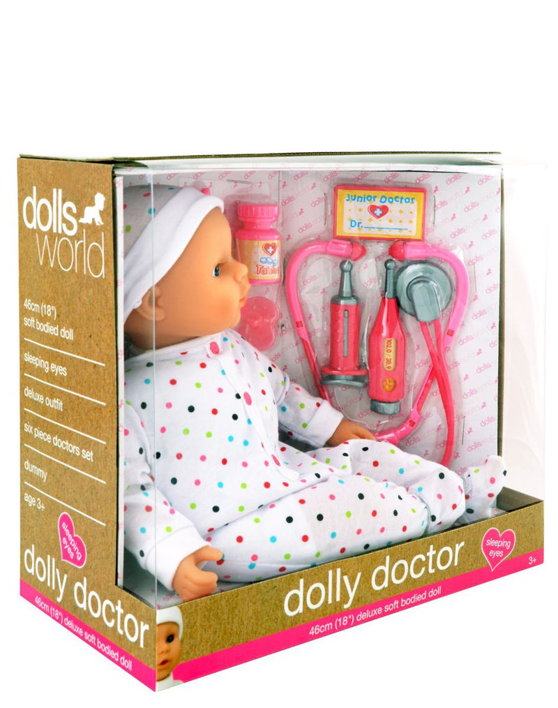 Dollsworld - Dolly Doctor Baby Doll (Medical Accessories, Dummy) 46Cm (18") (6899318259867)