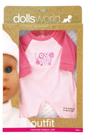 Dollsworld - Doll Clothes â€“ Dark Pink Onesie, Suitable For Dolls Up To 46Cm (6899315048603)