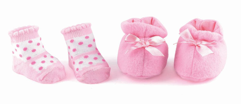 Dollsworld - Pink Baby Dolls Shoes (1 Pair) And Socks (1 Pair) (6899314196635)