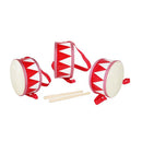 Marching Drum Red&White 8'' (7015868498075)