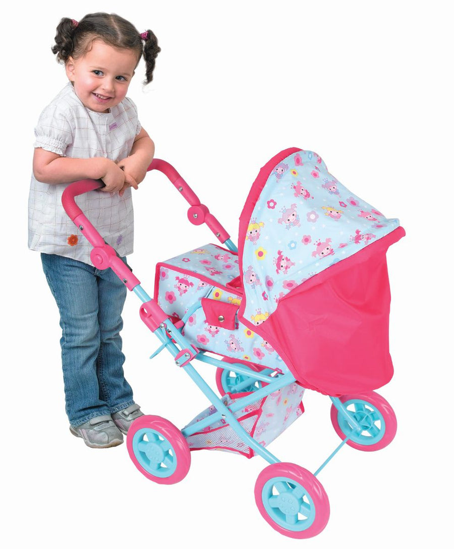 Dollsworld Doll Pram Deluxe Folding Pram For Dolls Up To 46Cm 18
