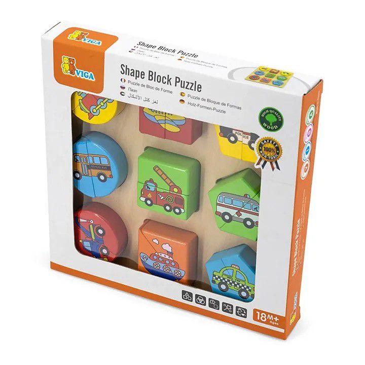 Viga Shape Block Puzzle - Vehicles/Cars (7030222880923)