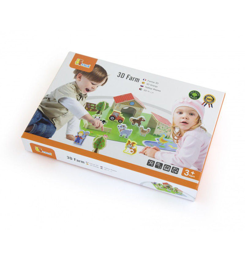 Viga Build Your Own 3D Farm Set 30Pc (7030237266075)