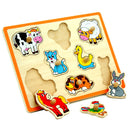Viga Animal Peg Puzzle 8Pc (7015834091675)