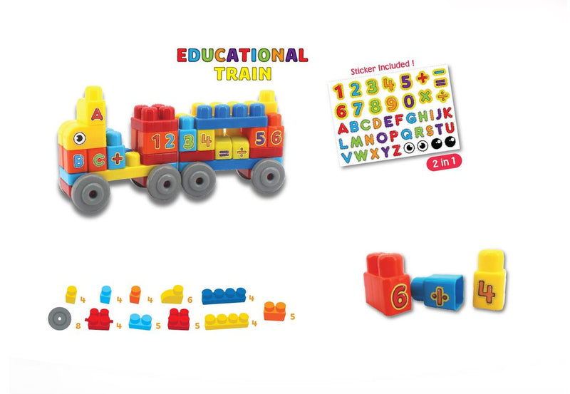 Educational Train Plastic Building Blocks (7030275080347)