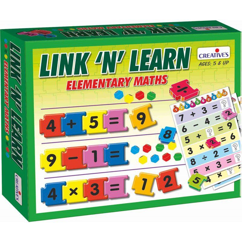 Creatives - Link 'N Learn Maths (Includes 35 Tiles, 20 Beads, 6 Activity Cards And Guide) (6907036532891)
