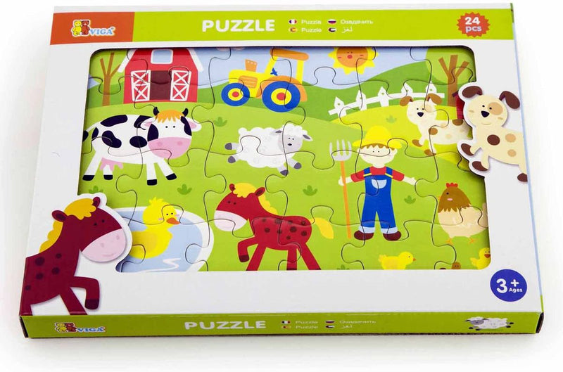 Viga Farm Puzzle 24Pc (7030232252571)