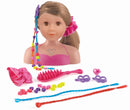 Dollsworld-Ashley Styling Head Playset (Brunette) Includes Brush, Hair Clips, Beads, Hair Extensions, And Ring (6899317571739)