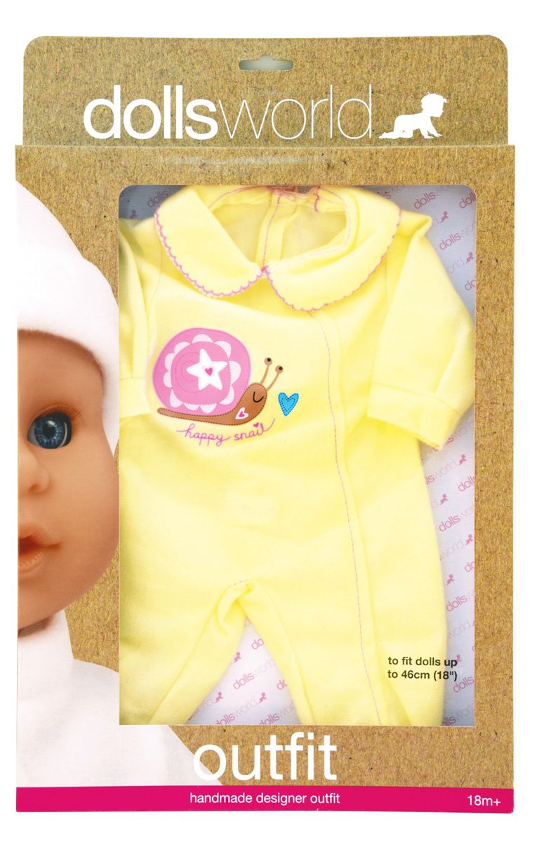Dollsworld - Doll Clothes - Yellow Onesie, Suitable For Dolls Up To 46Cm (6899314851995)