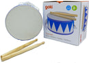 Marching Drum Blue&White 8'' (7015868629147)