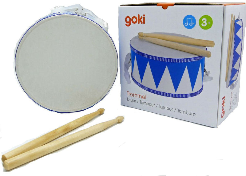 Marching Drum Blue&White 8'' (7015868629147)
