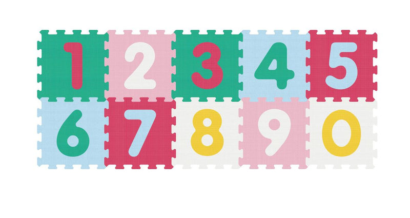 Eva Foam Number Puzzle Floor Mat 10pc Colour Match (7030272131227)