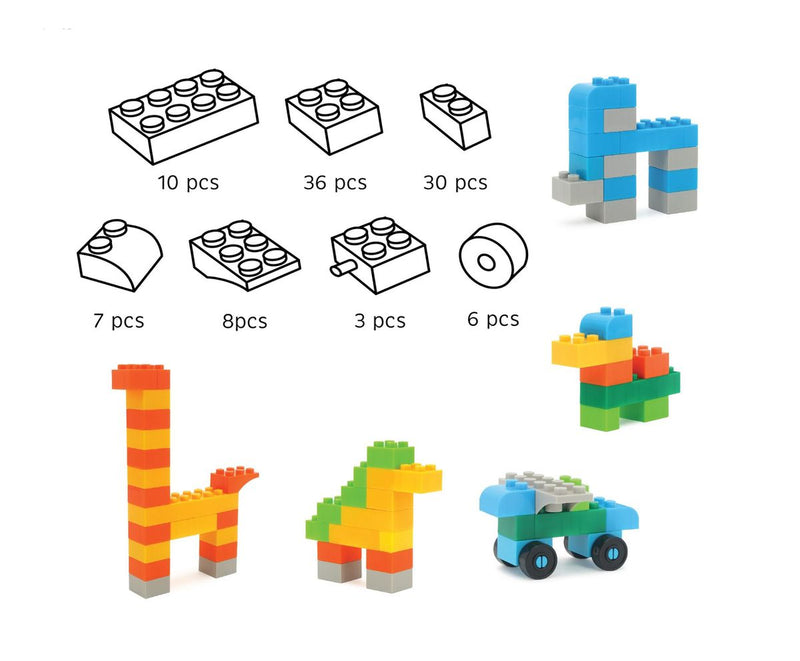 Basic Bricks Building Blocks 100pc In Hexagonal (7030273671323)