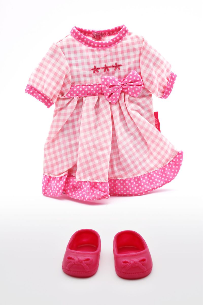 Dollsworld Checkered Fashion Doll Clothes With Bow (6897589059739)