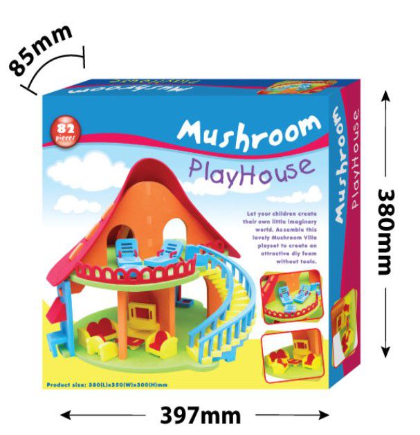 SUNTA Mushroom DIY Dollhouse Playset With Accessories (7365876187291)