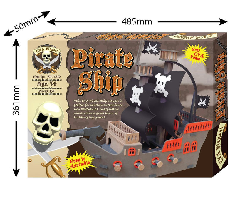 SUNTA Pirate Ship Playset DIY EVA Foam With Accessories (7365877792923)