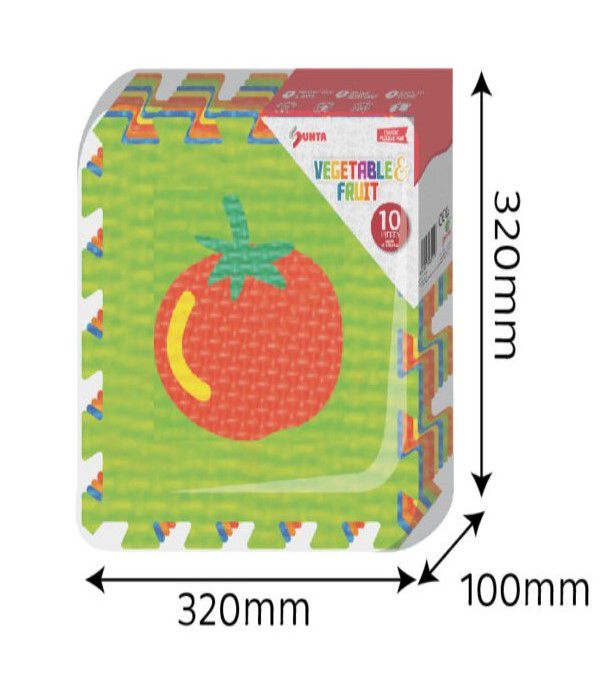 SUNTA Fruit & Vegetables EVA Foam Play Mat - 10 Piece (7363171123355)