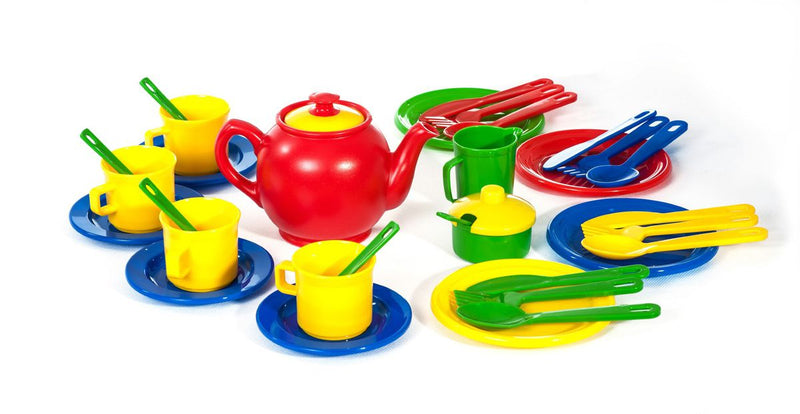 Kids Tea & Dinner Set - 34 piece (includes tea pot) in a box (7276388810907)