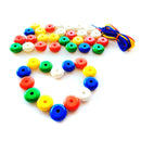 Threading Lacing Abacus Beads With Laces 2,5cm - (100 Piece) (7274243063963)