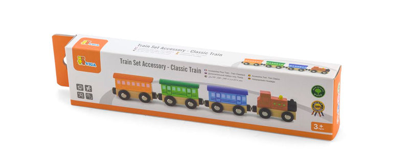 Viga Magnetic Classic Wooden Train Set  4 Piece (7357899931803)