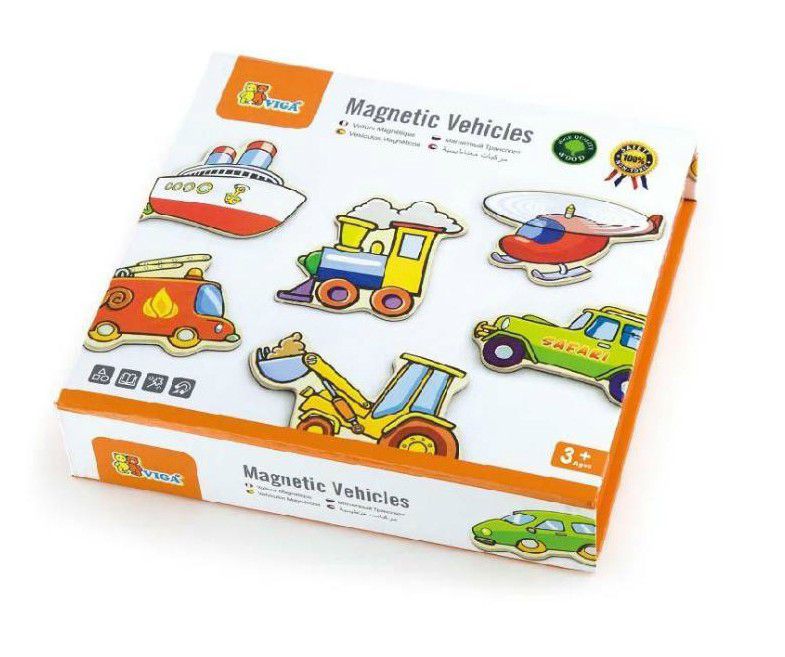 Viga Magnetic Wooden Cars 20pc (7015816167579)