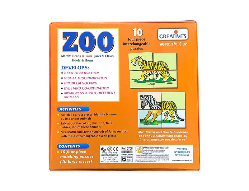 Creatives Zoo Animal Puzzles 10 Puzzles (6907034763419)